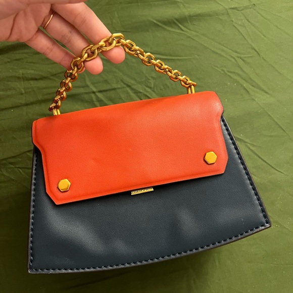 Charles & Keith Handbags - Charles & Keith Two-Tone Chain Handle Crossbody Bag